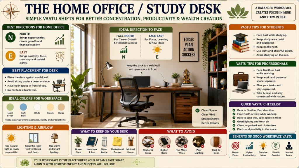 Study Desk Vastu Tips