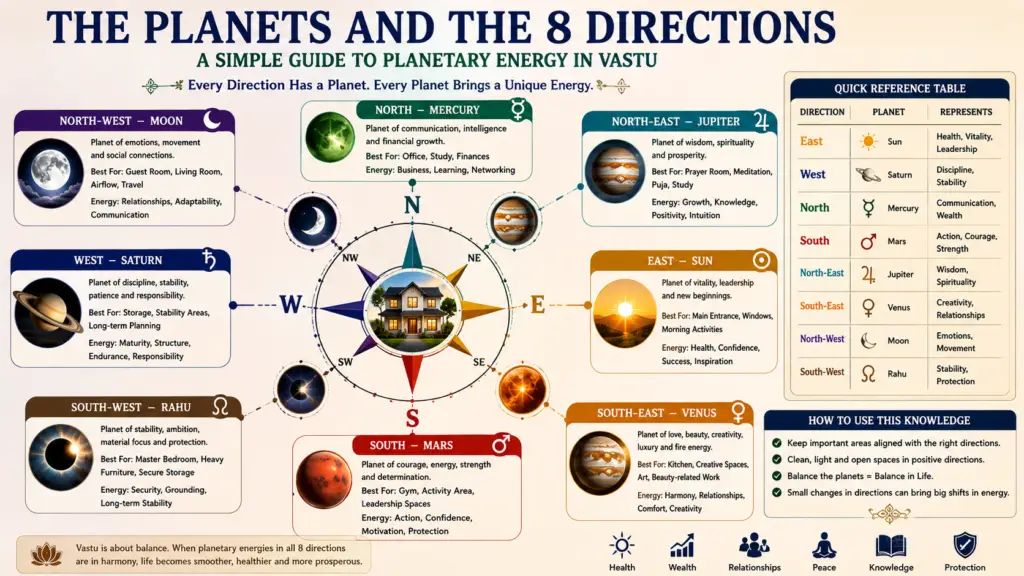 Planets and Directions in Vastu